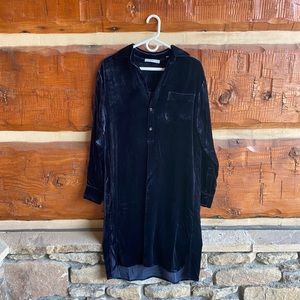 Vince Midnight Blue Velour Dress